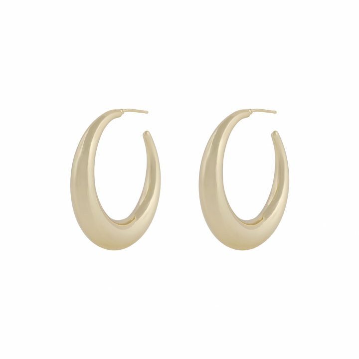 Bella medium ring earrings gold i gruppen Øreringe / Guldøreringe hos SCANDINAVIAN JEWELRY DESIGN (1309-6200-257)