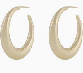 Bella big ring earrings gold i gruppen Øreringe / Guldøreringe hos SCANDINAVIAN JEWELRY DESIGN (1309-6300-257)