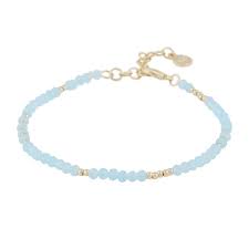 Harper neck 45 Gold light blue i gruppen Halskæde / Guldhalskæde hos SCANDINAVIAN JEWELRY DESIGN (1314-0145-378)