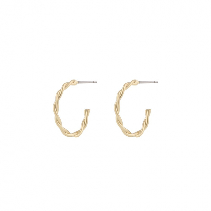 Harper oval ear Gold i gruppen Øreringe / Guldøreringe hos SCANDINAVIAN JEWELRY DESIGN (1314-6400-257)