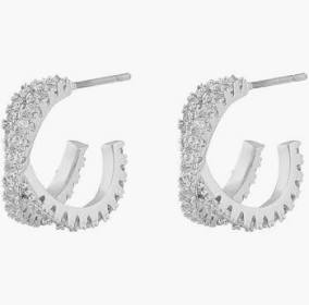 Fanny double oval Earring Silver i gruppen Øreringe / Sølvøreringe hos SCANDINAVIAN JEWELRY DESIGN (1323-6300-012)