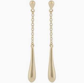 Lara drop chain Earring Gold i gruppen Øreringe / Guldøreringe hos SCANDINAVIAN JEWELRY DESIGN (1324-6600-257)