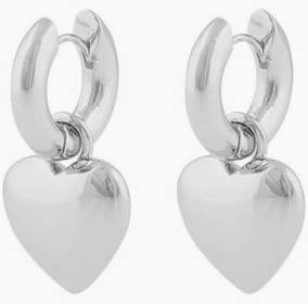 Lara heart ring pendant Earrings Silver i gruppen Øreringe / Sølvøreringe hos SCANDINAVIAN JEWELRY DESIGN (1324-7000-256)