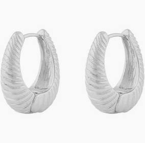 Dakota oval ring Earring Silver i gruppen Øreringe hos SCANDINAVIAN JEWELRY DESIGN (1325-6800-256)