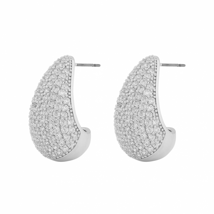 Naomi big drop ear Silver i gruppen Øreringe / Sølvøreringe hos SCANDINAVIAN JEWELRY DESIGN (1334-6100-012)