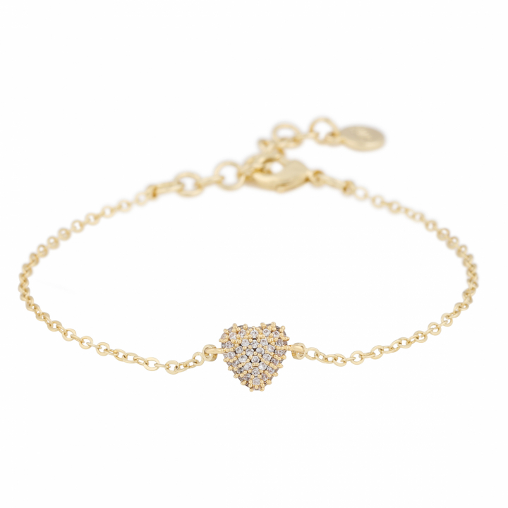 Stina heart chain brace i gruppen Armbånd / Guldarmbånd hos SCANDINAVIAN JEWELRY DESIGN (1336-3800-251)