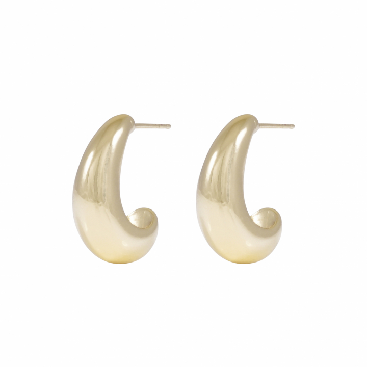 Honey drop oval Earring Gold i gruppen Øreringe / Guldøreringe hos SCANDINAVIAN JEWELRY DESIGN (1354-7000-257)