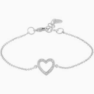 Nisi heart Bracelet Silver i gruppen Armbånd / Sølvarmbånd hos SCANDINAVIAN JEWELRY DESIGN (1356-3100-012)