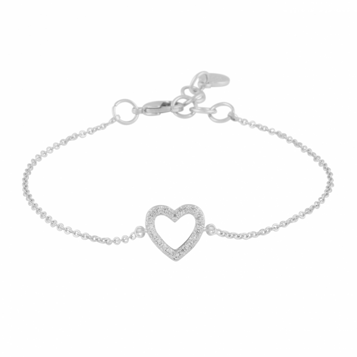Nisi heart Bracelet Silver i gruppen Armbånd / Sølvarmbånd hos SCANDINAVIAN JEWELRY DESIGN (1356-3100-012)