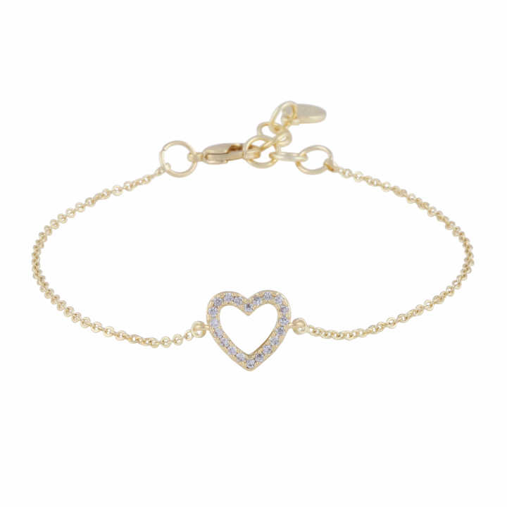 Nisi heart Bracelet Gold i gruppen Armbånd / Guldarmbånd hos SCANDINAVIAN JEWELRY DESIGN (1356-3100-251)