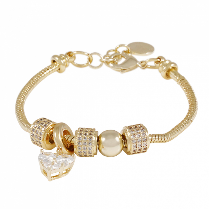 Cicce heart Bracelet Gold i gruppen Armbånd / Guldarmbånd hos SCANDINAVIAN JEWELRY DESIGN (1362-3100-251)