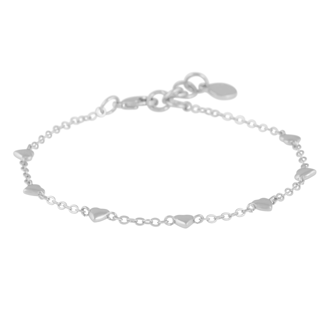 Lovely small hearts chain Bracelet Silver i gruppen Armbånd / Sølvarmbånd hos SCANDINAVIAN JEWELRY DESIGN (1363-3500-256)