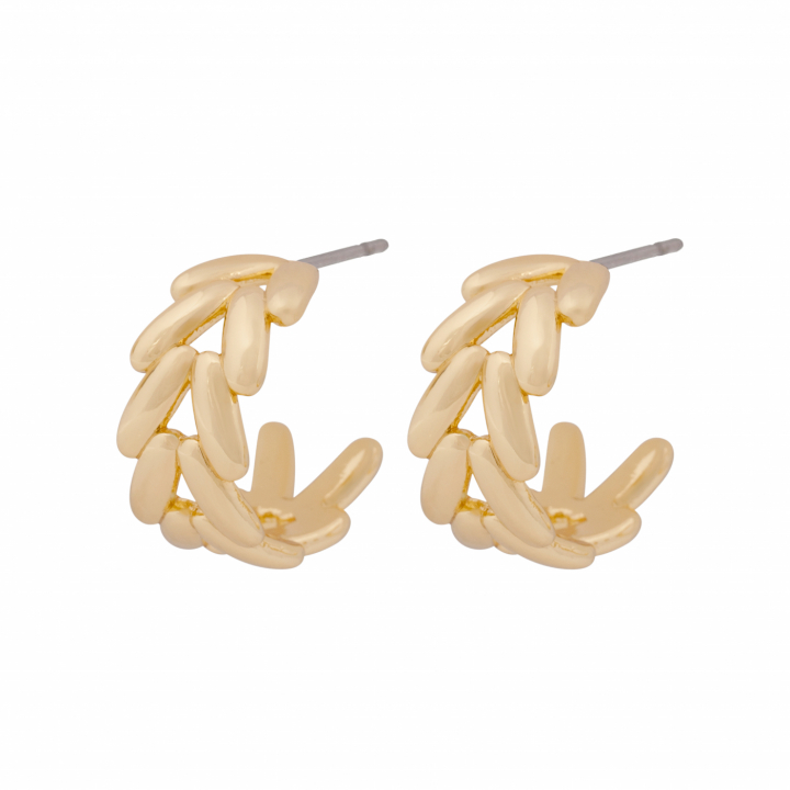 Liddy big pin Earring Gold i gruppen Øreringe / Guldøreringe hos SCANDINAVIAN JEWELRY DESIGN (1388-7100-257)