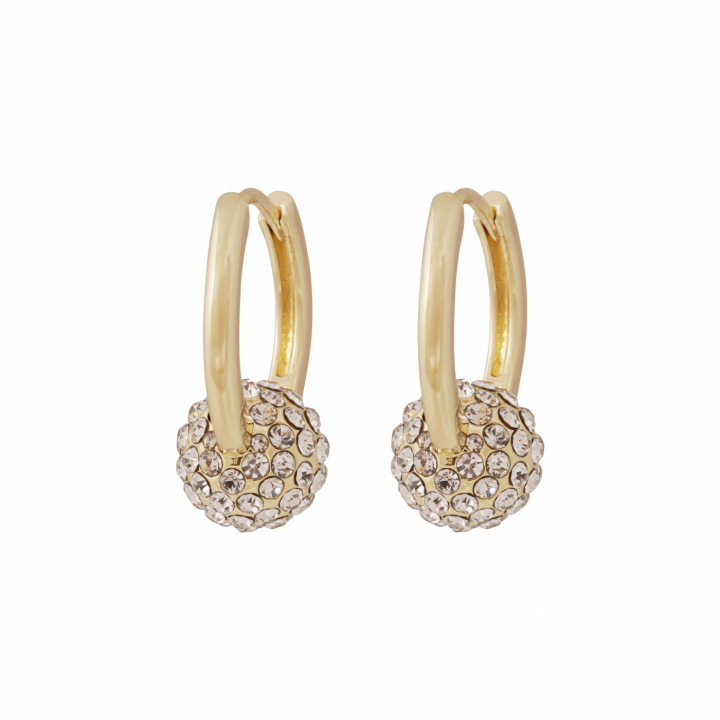 Bennet ring crystal ball Earrings Gold i gruppen Øreringe / Guldøreringe hos SCANDINAVIAN JEWELRY DESIGN (1390-6900-251)