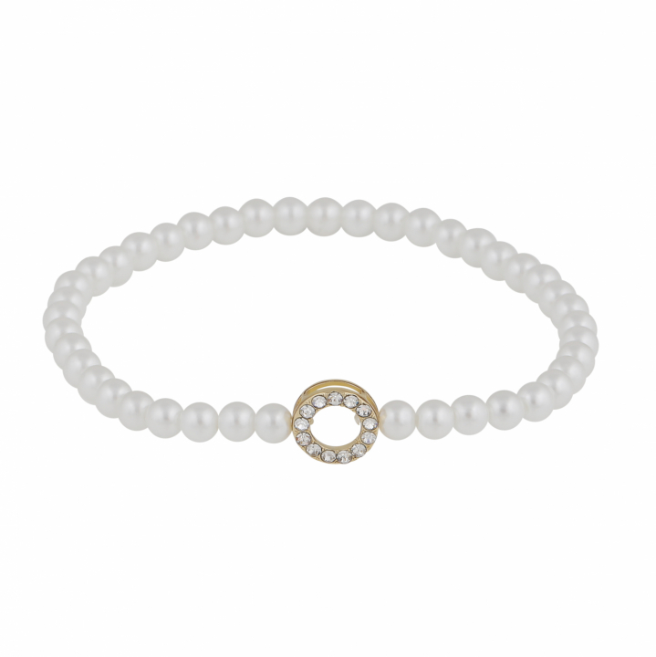 Callie elastic pearl Bracelet Gold i gruppen Armbånd / Guldarmbånd hos SCANDINAVIAN JEWELRY DESIGN (1396-3100-362)
