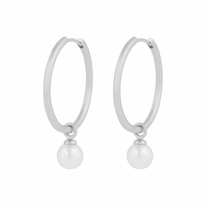 Karan pendant ring Earrings Silver i gruppen Øreringe / Perleøreringe hos SCANDINAVIAN JEWELRY DESIGN (1399-6400-010)