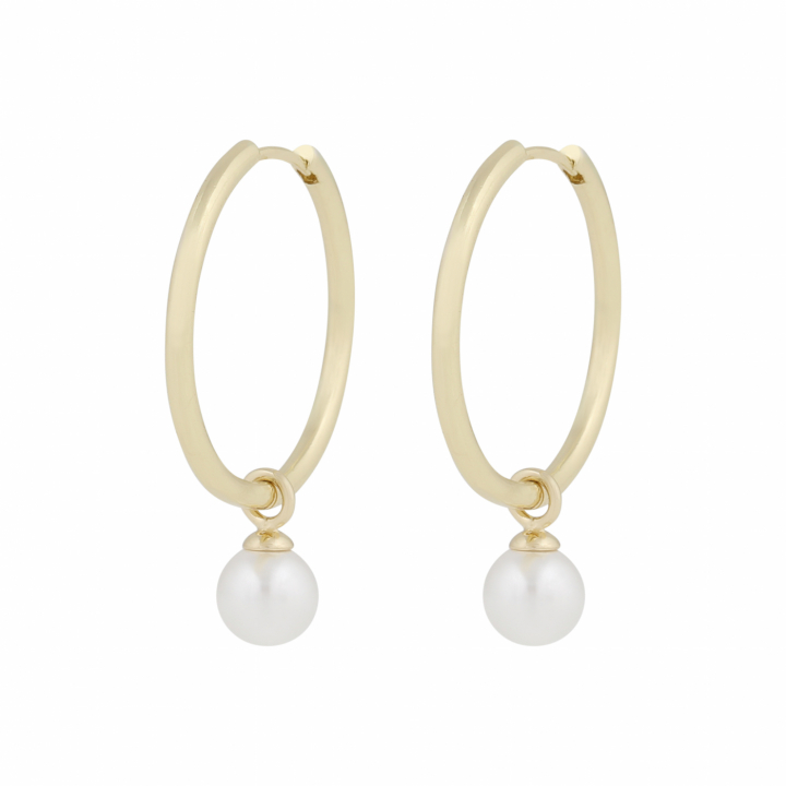 Karan pendant ring Earrings Gold i gruppen Øreringe / Perleøreringe hos SCANDINAVIAN JEWELRY DESIGN (1399-6400-362)