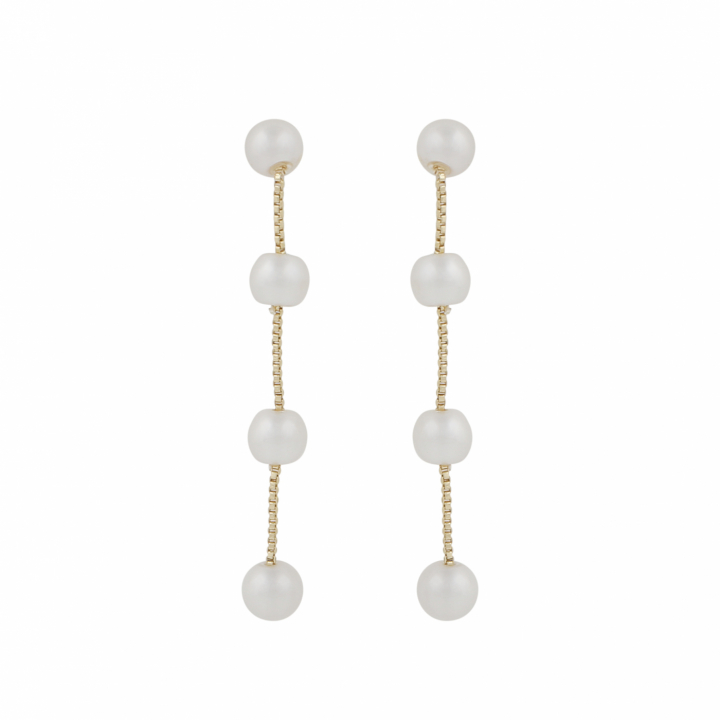Karan chain Earrings Gold i gruppen Øreringe / Perleøreringe hos SCANDINAVIAN JEWELRY DESIGN (1399-6600-362)