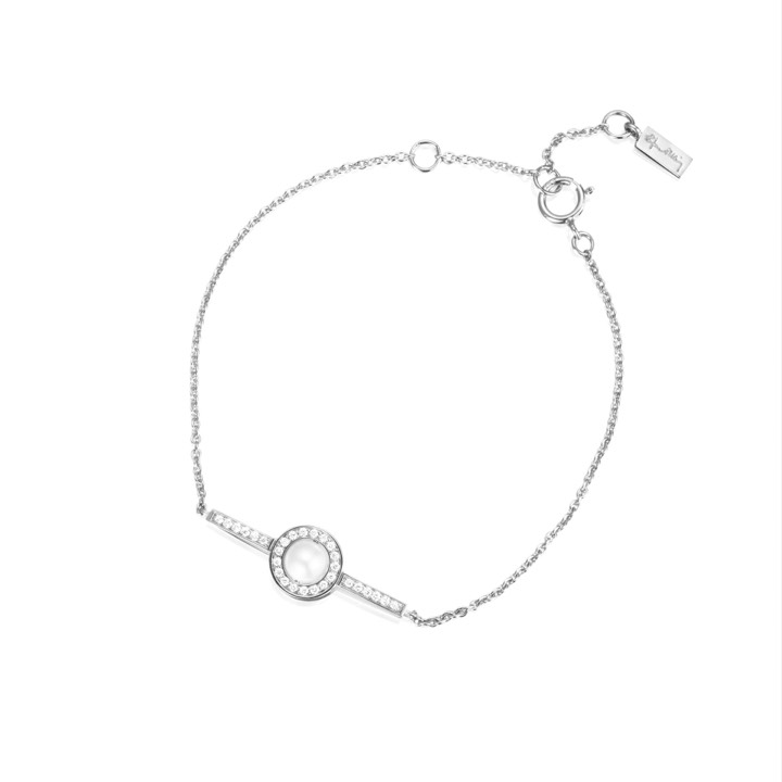 Little Day Pearl & Stars Armbånd Hvidguld 16-19 cm i gruppen Armbånd / Diamantarmbånd hos SCANDINAVIAN JEWELRY DESIGN (14-102-01910-1619)