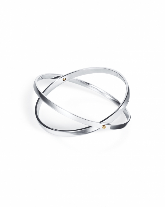 Two Of Us Cuff Silver/Gold i gruppen Armbånd / Armringe hos SCANDINAVIAN JEWELRY DESIGN (14-106-02364)