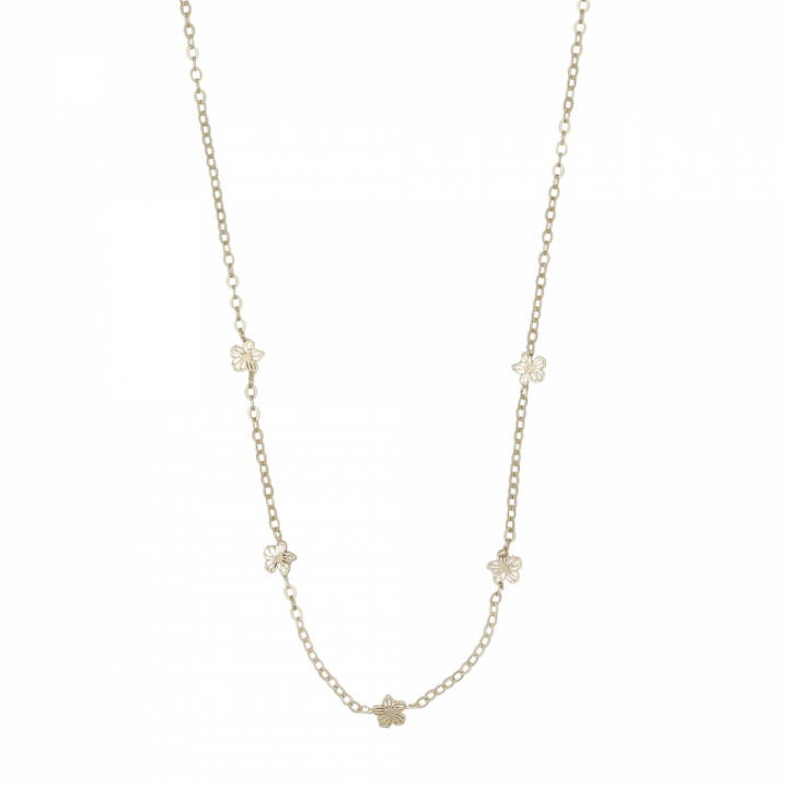 Flora daisy Necklace Gold i gruppen Halskæde / Guldhalskæde hos SCANDINAVIAN JEWELRY DESIGN (1400-0440-257)