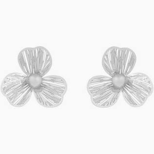Flora petal Earrings Silver i gruppen Øreringe / Sølvøreringe hos SCANDINAVIAN JEWELRY DESIGN (1400-6400-256)