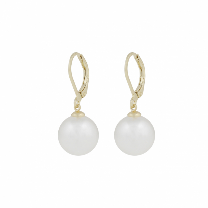 Jackie hook Earrings  12mm Gold i gruppen Øreringe / Perleøreringe hos SCANDINAVIAN JEWELRY DESIGN (1404-6500-362)