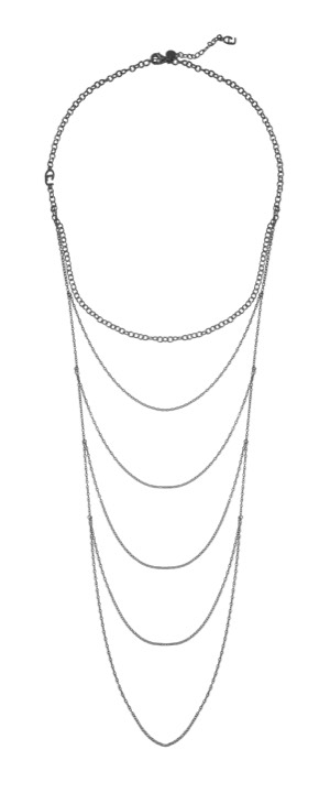 CU draped Halskæde black 90 cm i gruppen Halskæde / Sølvhalskæde hos SCANDINAVIAN JEWELRY DESIGN (1421240009)