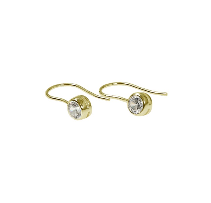 Cubic short Ørering Guld i gruppen Øreringe / Guldøreringe hos SCANDINAVIAN JEWELRY DESIGN (1421420002)
