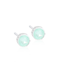 MP Bezel 6 mm, Soft mint i gruppen Øreringe / Sølvøreringe hos SCANDINAVIAN JEWELRY DESIGN (15-0109-31)