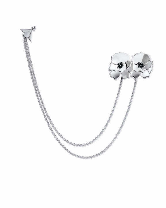 Anemone Brooch Silver i gruppen Halskæde / Sølvhalskæde hos SCANDINAVIAN JEWELRY DESIGN (15-100-02337-0000)