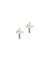 NT Brilliance Cross 8 mm, Crystal i gruppen Øreringe / Sølvøreringe hos SCANDINAVIAN JEWELRY DESIGN (15-12171-01)