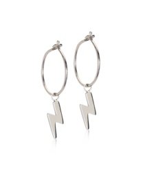 NT Ear Ring 14 mm, Pendant Flash 11 mm i gruppen Øreringe / Sølvøreringe hos SCANDINAVIAN JEWELRY DESIGN (15-1252-8500)