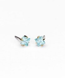GT Tiffany Edge 5 mm, CZ Aquamarine gold i gruppen Øreringe / Guldøreringe hos SCANDINAVIAN JEWELRY DESIGN (15-1304-305)