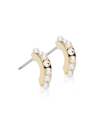 GT Pendant Mixed Curved 10 mm, Crystal/White i gruppen Øreringe / Perleøreringe hos SCANDINAVIAN JEWELRY DESIGN (15-13146-159)