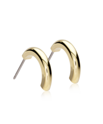 GT Pendant Round Curved 15 mm gold i gruppen Øreringe / Guldøreringe hos SCANDINAVIAN JEWELRY DESIGN (15-13153-00)