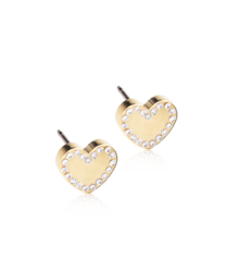 GT Brilliance Sweetheart 8 mm, Crystal i gruppen Øreringe / Guldøreringe hos SCANDINAVIAN JEWELRY DESIGN (15-13173-01)