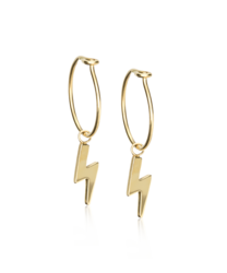 GT Ear Ring 14 mm, Pendant Flash 11 mm i gruppen Øreringe / Guldøreringe hos SCANDINAVIAN JEWELRY DESIGN (15-1352-8500)