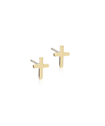 GT Plain Cross 8 mm i gruppen Øreringe / Guldøreringe hos SCANDINAVIAN JEWELRY DESIGN (15-1371-00)