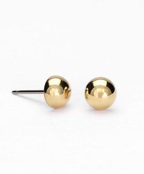 GT Half ball 6 mm gold i gruppen Øreringe / Guldøreringe hos SCANDINAVIAN JEWELRY DESIGN (15-1387-00)