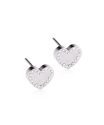 ST Brilliance Sweetheart 8 mm, Crystal i gruppen Øreringe / Sølvøreringe hos SCANDINAVIAN JEWELRY DESIGN (15-14173-01)