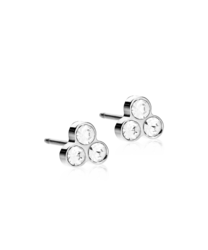 ST Clover 6 mm, Crystal i gruppen Øreringe / Sølvøreringe hos SCANDINAVIAN JEWELRY DESIGN (15-1425-01)