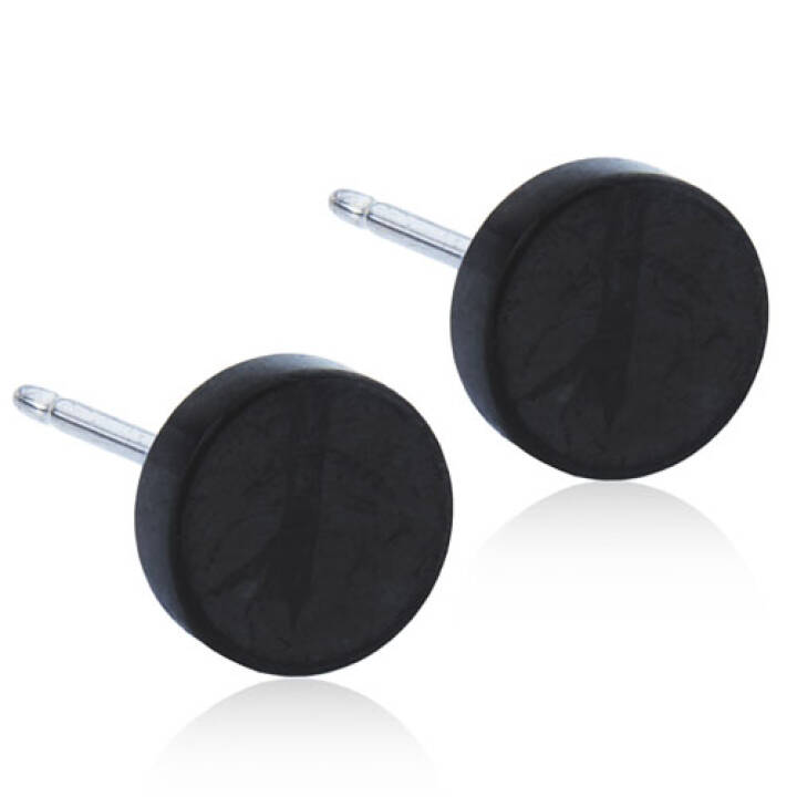 Black Titanium Puck 8 mm  i gruppen Øreringe / Sølvøreringe hos SCANDINAVIAN JEWELRY DESIGN (15-1577-00)