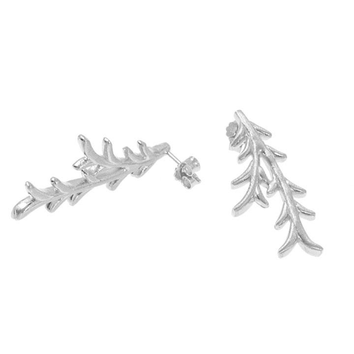 Tree twig Ørering Sølv i gruppen Øreringe / Sølvøreringe hos SCANDINAVIAN JEWELRY DESIGN (1521411002)