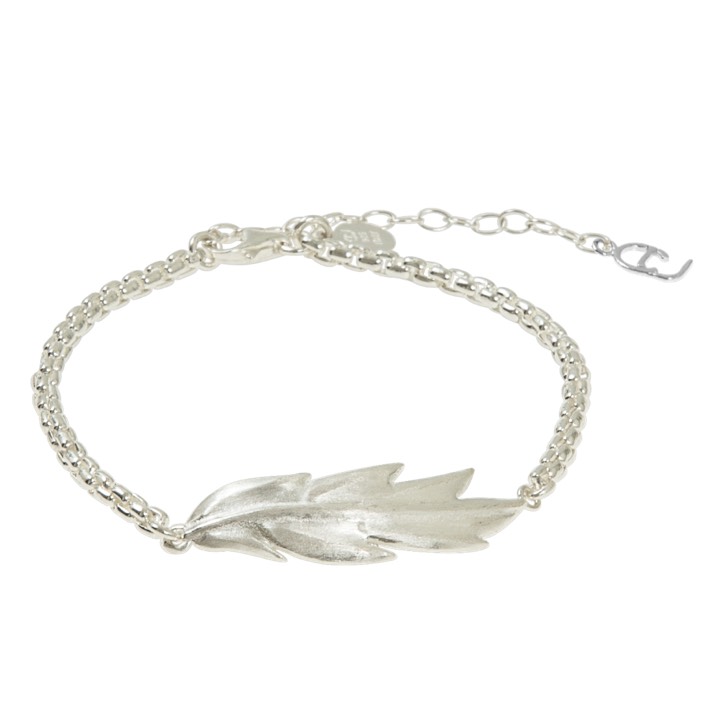 Feather/Leaf chain brace Armbånd Sølv i gruppen Armbånd / Sølvarmbånd hos SCANDINAVIAN JEWELRY DESIGN (1524311001)