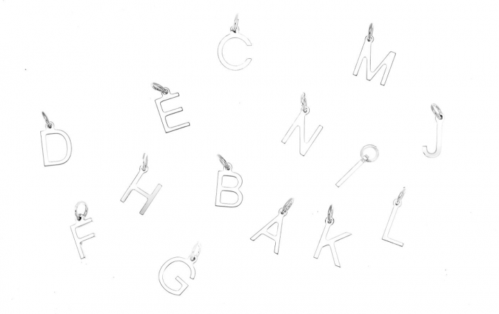Letters bokstäver A-Z Sølv i gruppen Halskæde / Sølvhalskæde hos SCANDINAVIAN JEWELRY DESIGN (161211R)