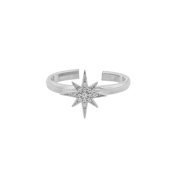 One star ring Sølv i gruppen Ringe / Sølvringe hos SCANDINAVIAN JEWELRY DESIGN (1631511001)