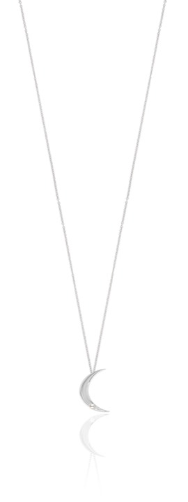 One moon Halskæde Sølv 65-75 cm i gruppen Halskæde / Sølvhalskæde hos SCANDINAVIAN JEWELRY DESIGN (1635211001)