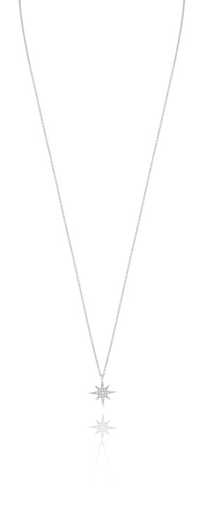 One star Halskæde Sølv 41-45 cm i gruppen Halskæde / Sølvhalskæde hos SCANDINAVIAN JEWELRY DESIGN (1637111001)
