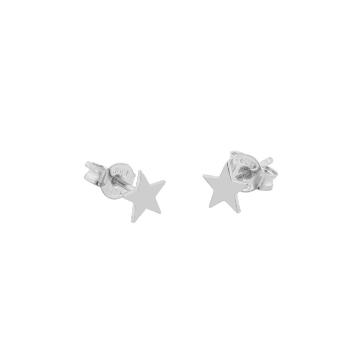 Double star small Ørering Sølv i gruppen Øreringe / Sølvøreringe hos SCANDINAVIAN JEWELRY DESIGN (1716411002)